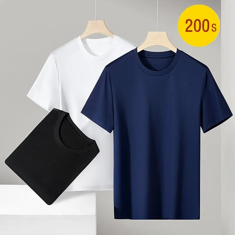 Herren Sommer T-Shirt aus merzerisierter Baumwolle