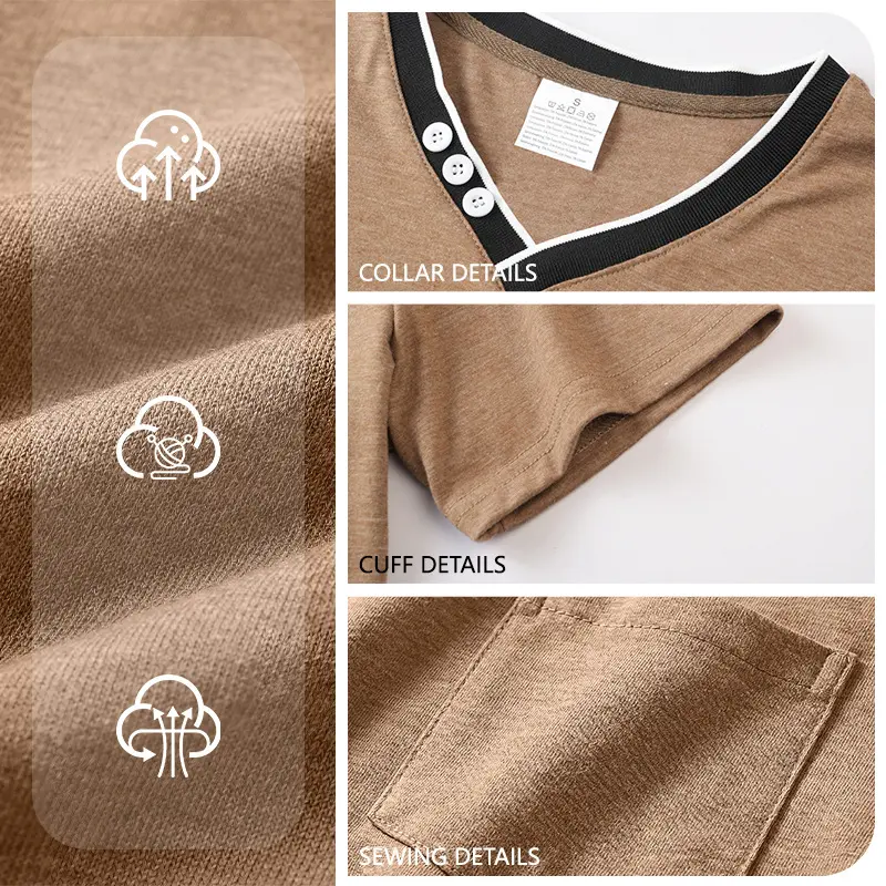 Herren T-Shirt mit V-Ausschnitt Kurzarm