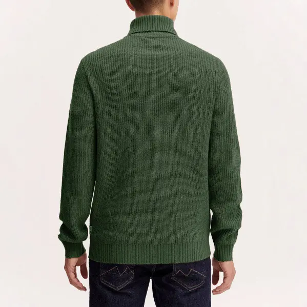 Herren-Turtleneck-Pullover mit Streifen