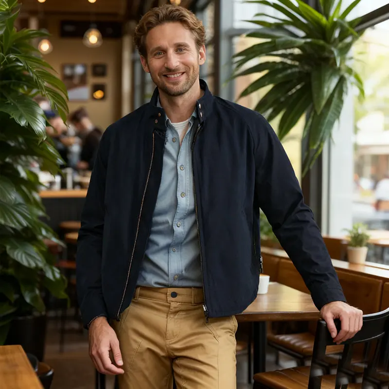 Herren Übergangsjacke mit Rundsaum