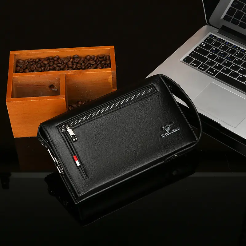 Herrenportemonnaie mit Kombinationsschloss und Clutch-Design