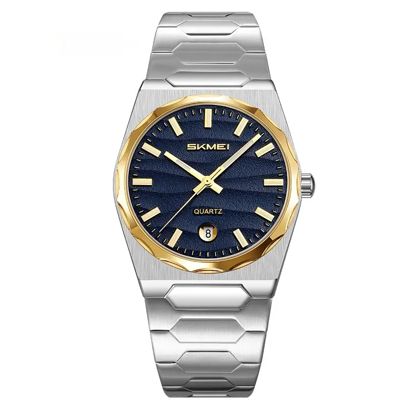 Herrenuhr mit Edelstahlband und Kalenderfunktion