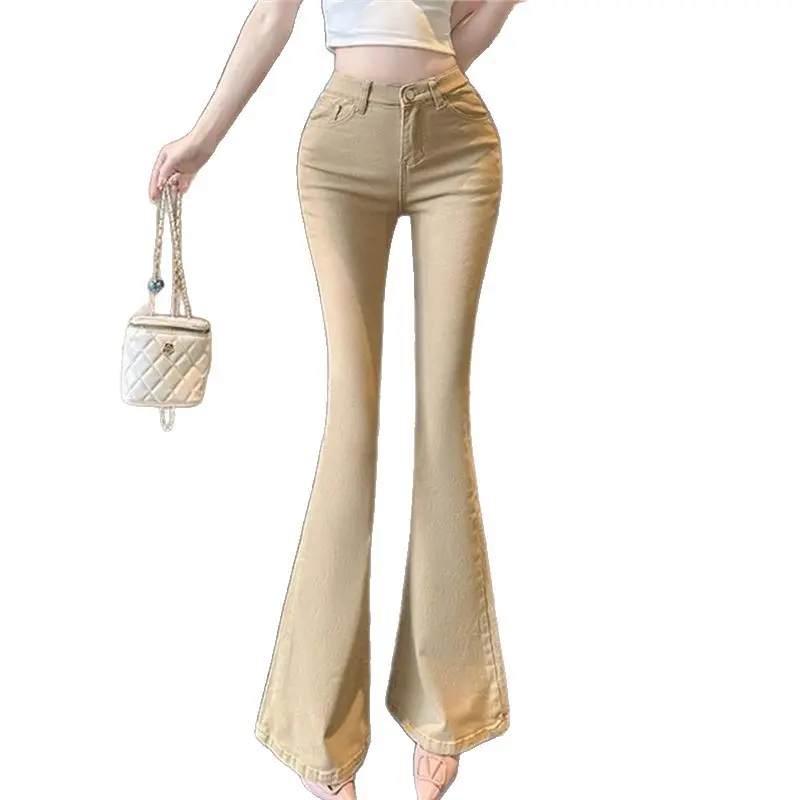 High-Rise Slightly Flared Denim Jeans