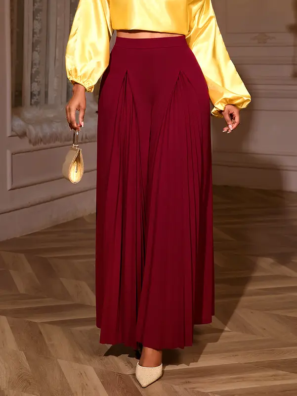 High Waist Palazzo Hose mit weitem Bein