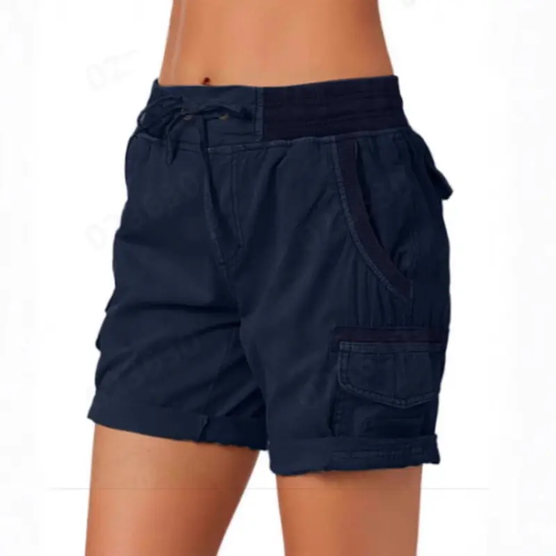 High-Waist Shorts mit Taschen