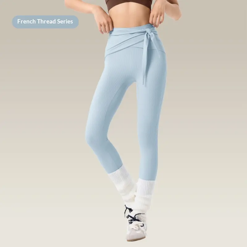 High-Waist Yoga Leggings mit Shaping-Effekt – S-Blue