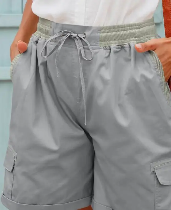 High-Waisted Cargo Shorts für Damen