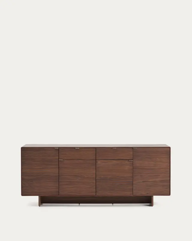 Highboard Norlen mit 4 Türen und 2 Schubläden in Nussbaumfurnier FSC Mix Credit 194,5 x 78 cm