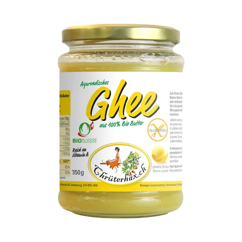 Himmelrieder Chrüterhäx Ghee (geklärte Butter), Bio Knospe Schweiz 350g, Premium Ghee