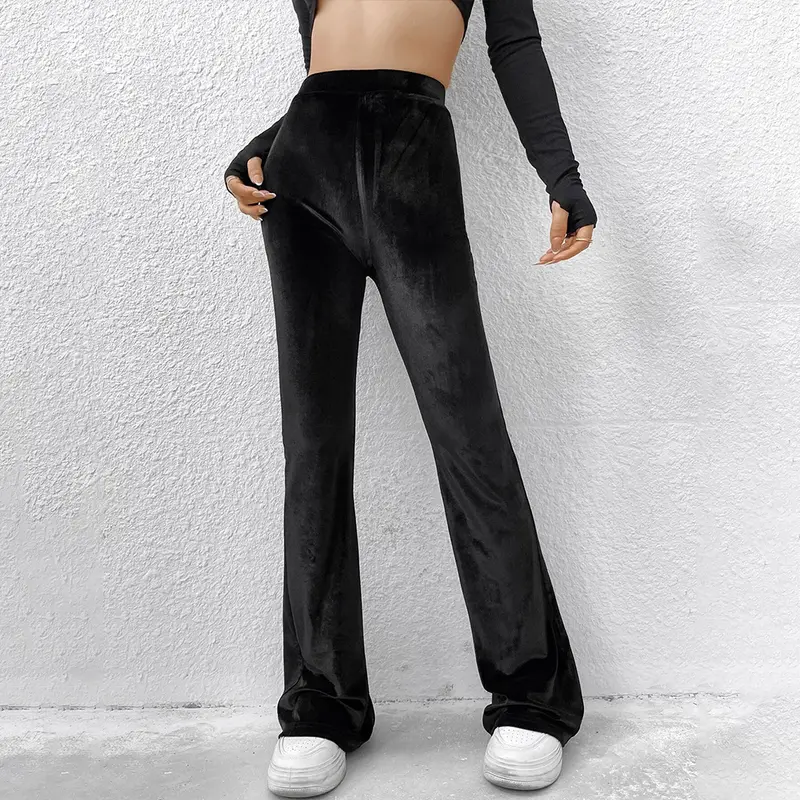 Hohe, bequeme Velvet-Hosen