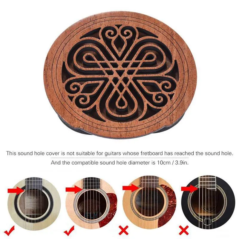 Holz-Abdeckung für Gitarren-Schallloch