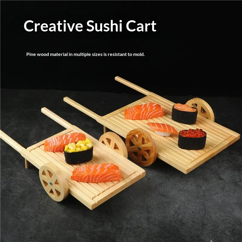 Holz Servierwagen für Sushi und Sashimi