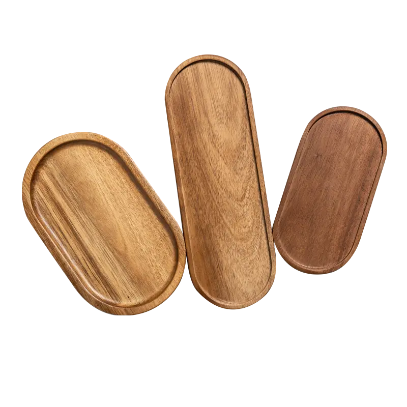 Holz-Tray oval, japanischer Stil