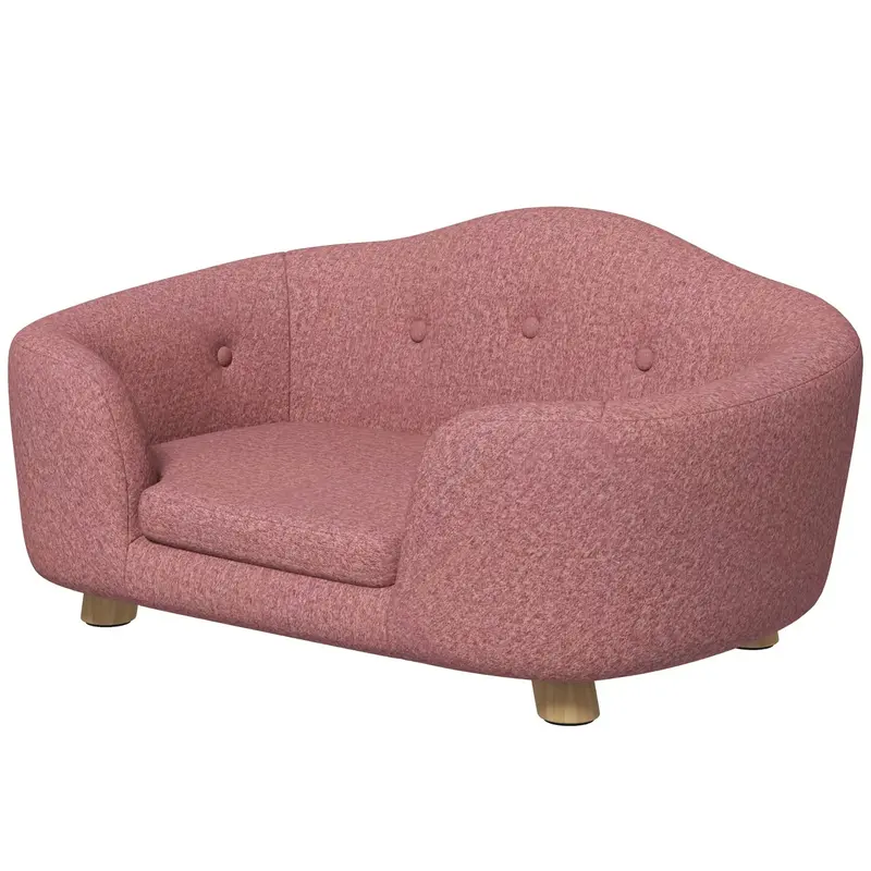 Hundebett Hundesofa mit Kissen Rosa, 70x47x30cm