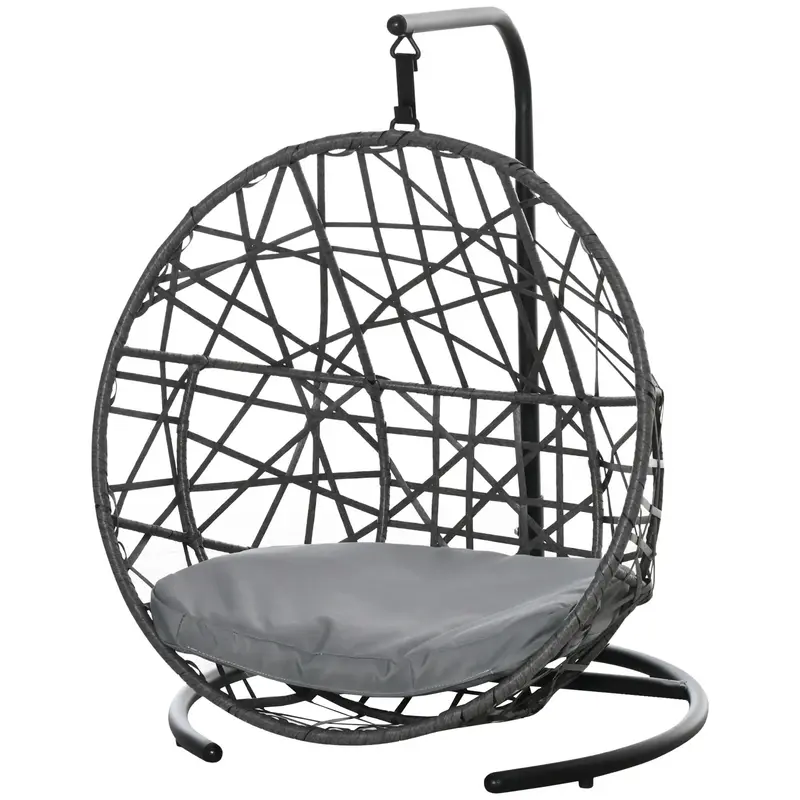 Hundebett mit Kissen Hundehaus Haustierbett Schwarz, 60x53x76cm