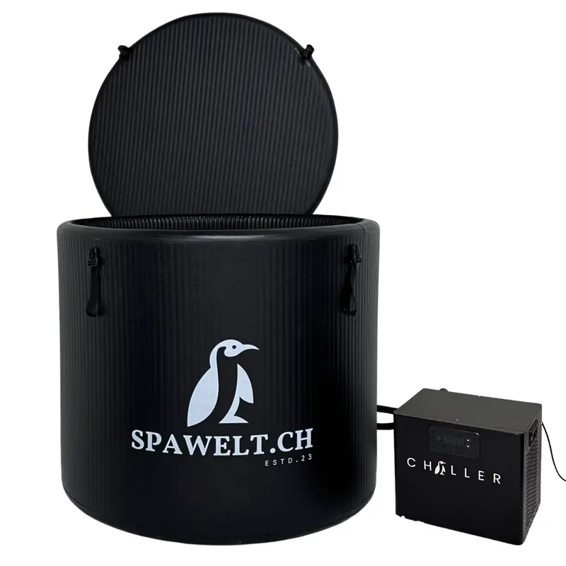 Ice Tub Pro 3 – Eisbad Komplettset 280L mit Chiller Eiskalt V2, Outdoor Cold Plunge mit App-Steuerung & Zubehör