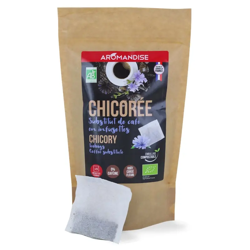 In Teebeuteln gerösteter Chicorée – Bio-Kaffeealternative ohne Koffein