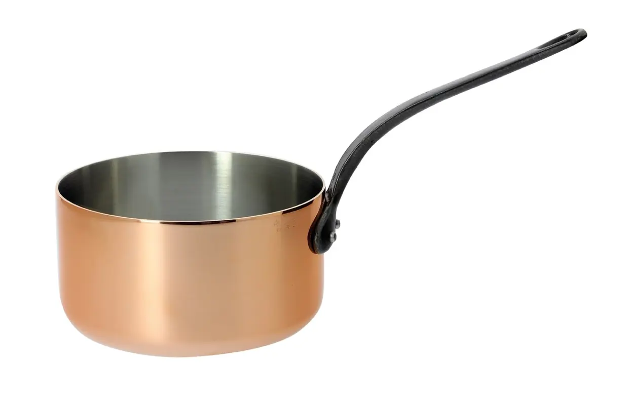 INOCUIVRE Kasserolle Kupfer-Edelstahl Ø14cm, Gusseisengriff