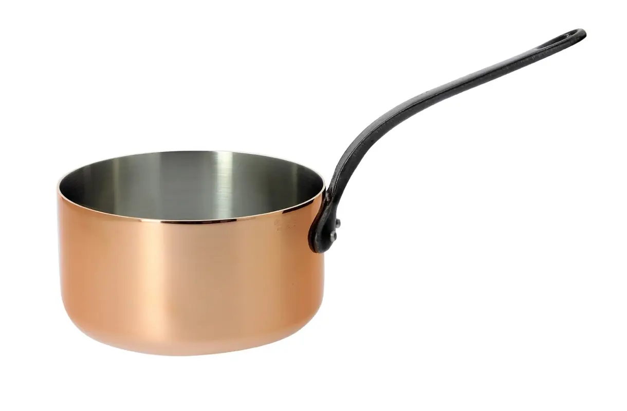 INOCUIVRE Kasserolle Kupfer-Edelstahl Ø16cm, Gusseisengriff