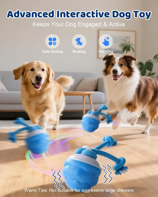 Interaktiver Hunde-Spielball mit Seil