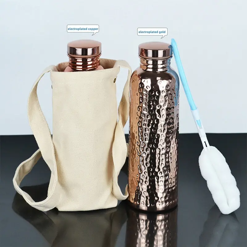 Isolier-Trinkflasche Edelstahl · mit Trage-Hülle
