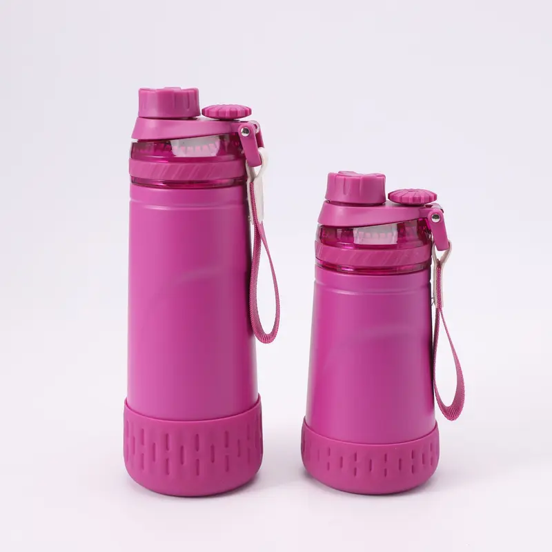 Isolierflasche mit Trinkhalm für Sport & Alltag
