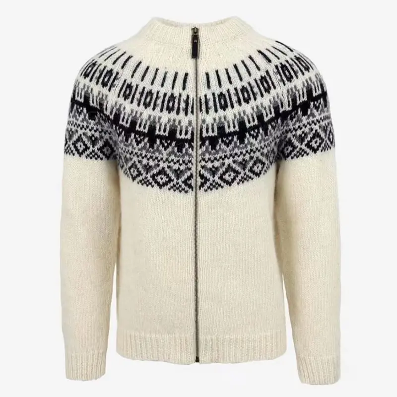 Jacquard Strickpullover für Herren