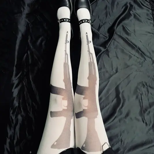 Japanische JK-Style Strumpfhose mit Muster