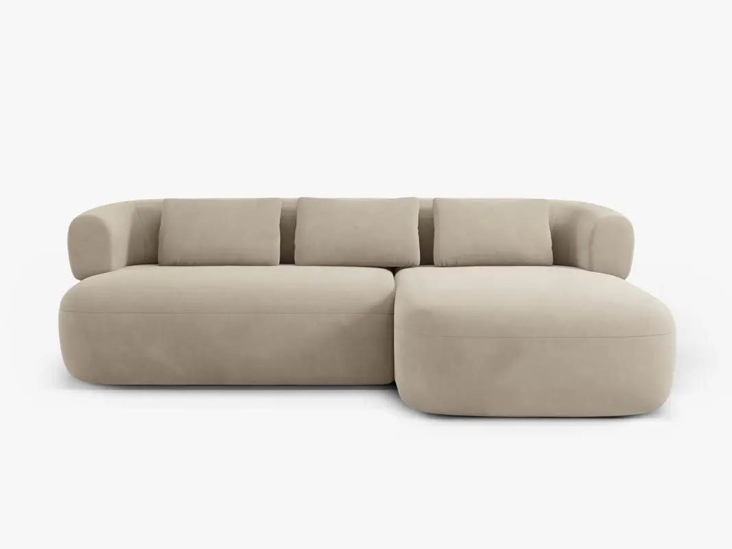Jenny Velour Ecksofa rechts 5 Sitzer