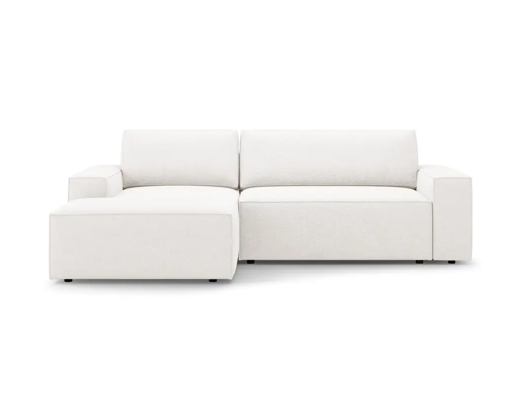 Jodie Boucle Ecksofa links mit Schlaffunktion und Stauraumbox 3 Sitzer