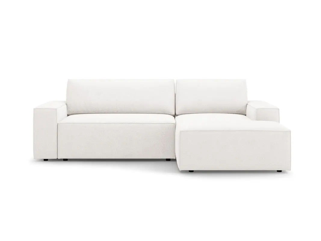 Jodie Boucle Ecksofa rechts mit Schlaffunktion und Stauraumbox 3 Sitzer