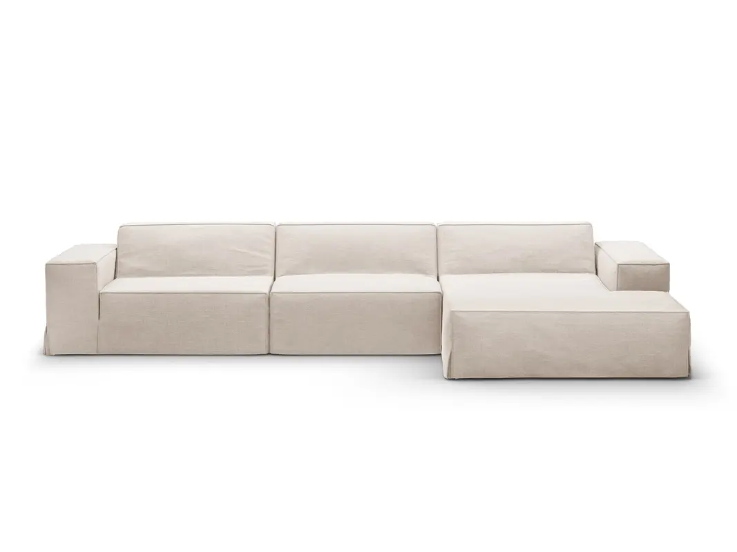 Jodie Modular Ecksofa rechts 4 Sitzer mit abnehmbaren Bezug