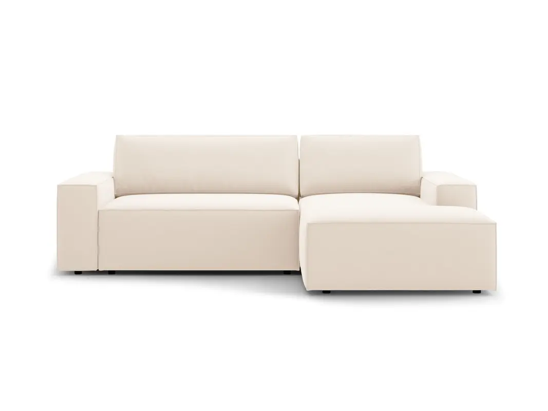 Jodie Velour Ecksofa rechts mit Schlaffunktion und Stauraumbox 3 Sitzer