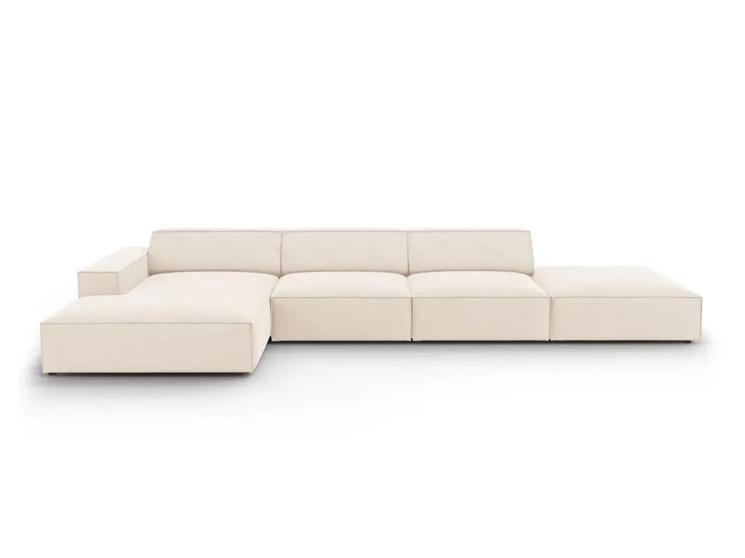 Jodie Velour modulares Ecksofa links 5 Sitzer