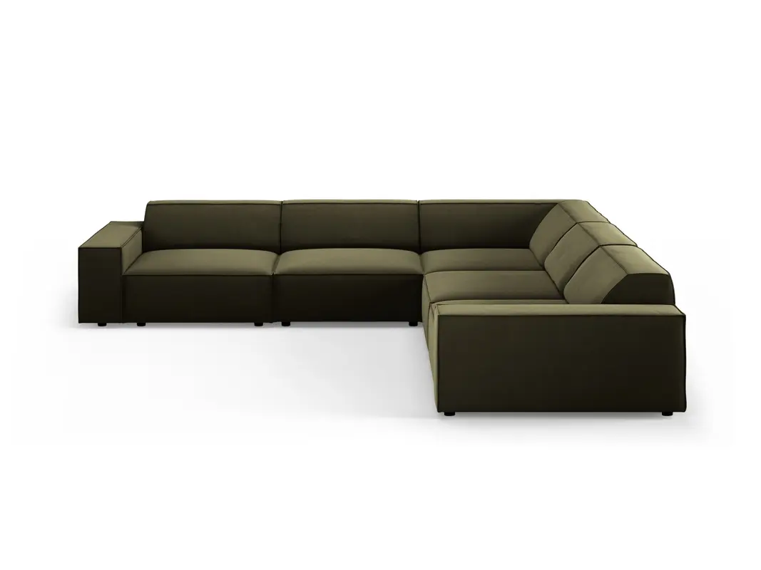 Jodie Velour modulares Symmetrical Ecksofa 6 Sitzer
