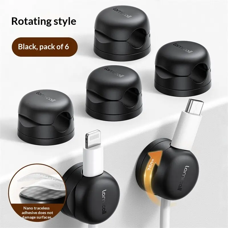 Kabel-Organizer für den Schreibtisch, 6er-Pack