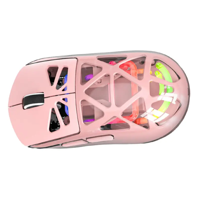 Kabellose Gaming Maus, 3 Modi, 4800DPI, Pink