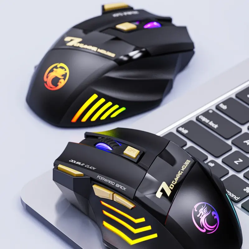 Kabellose Gaming Maus mit RGB Beleuchtung