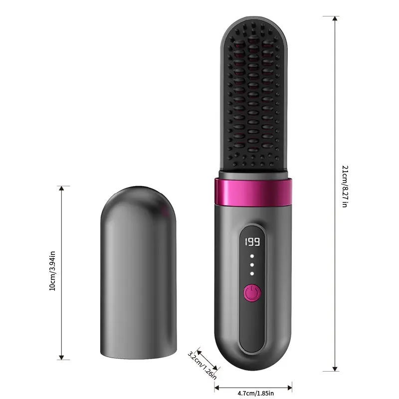 Kabelloser 2-in-1 Haarglätter und Lockenstab mit Ionen