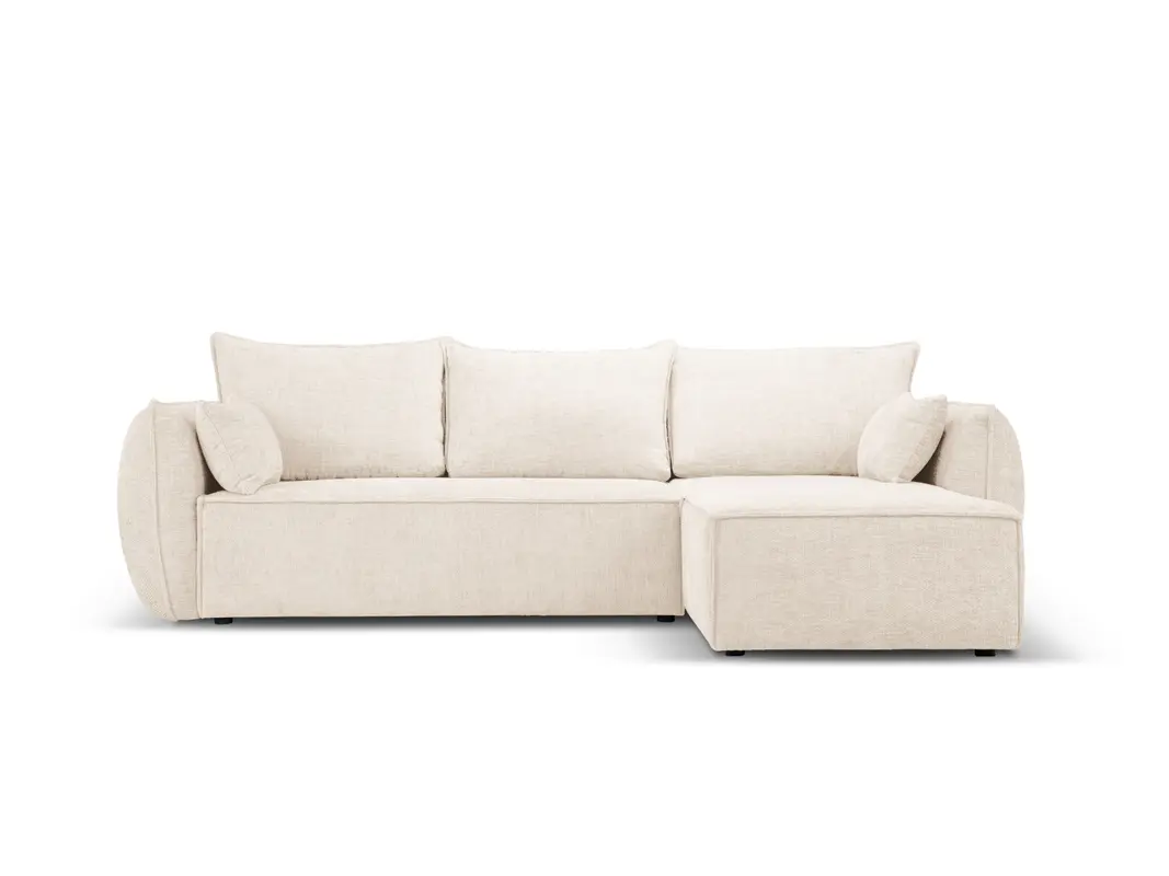 Kaelle Ecksofa rechts mit Schlaffunktion und Stauraumbox 4 Sitzer