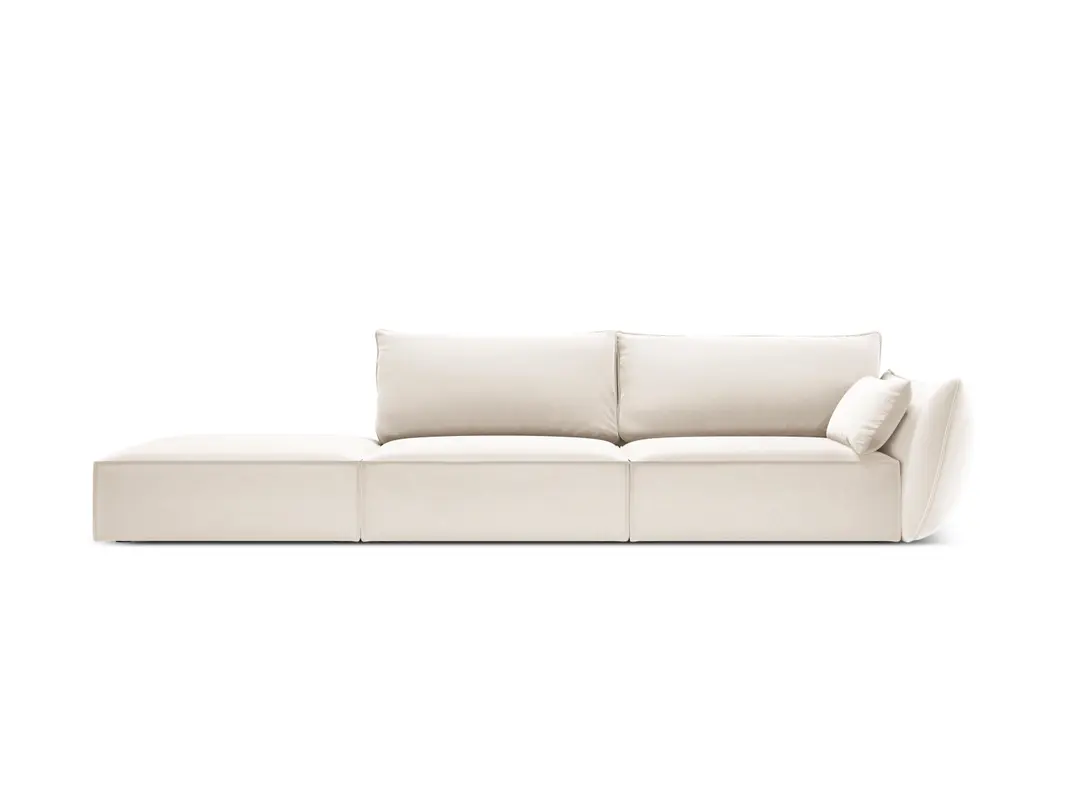 Kaelle Velour Sofa links 4 Sitzer