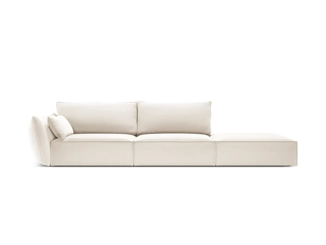 Kaelle Velour Sofa rechts 4 Sitzer