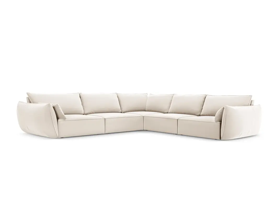 Kaelle Velour Symmetrical Ecksofa 7 Sitzer