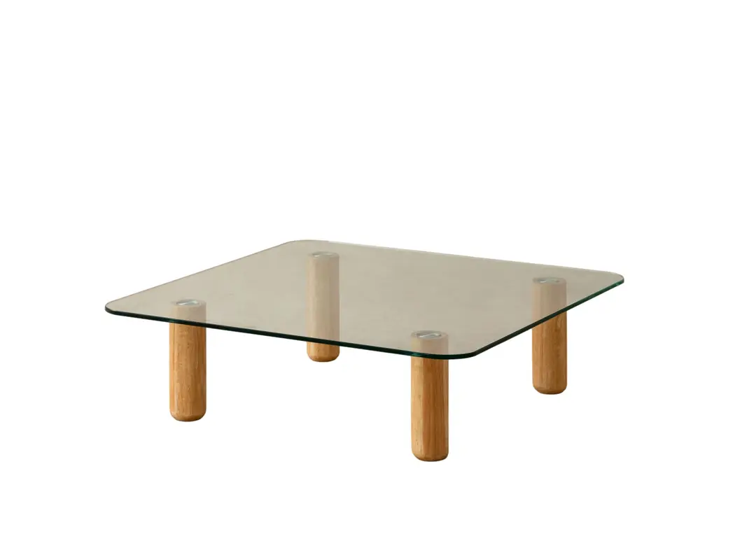 Kaffeetisch Moscarte Transparent, 90x90