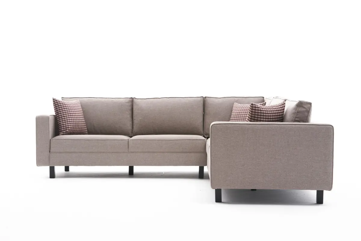 Kale Linen Ecksofa - Sahne
