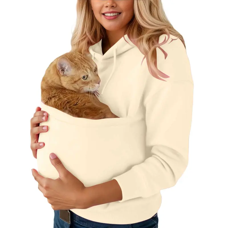 Kapuzen-Sweatshirt mit Bauchtasche für Haustiere