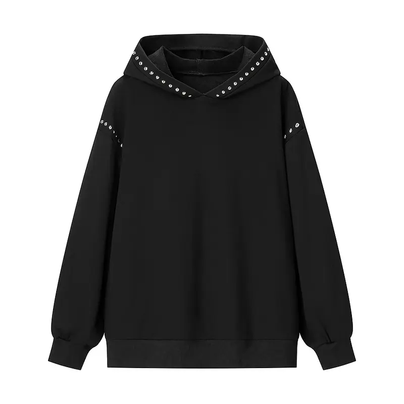 Kapuzen-Sweatshirt mit Nieten-Design