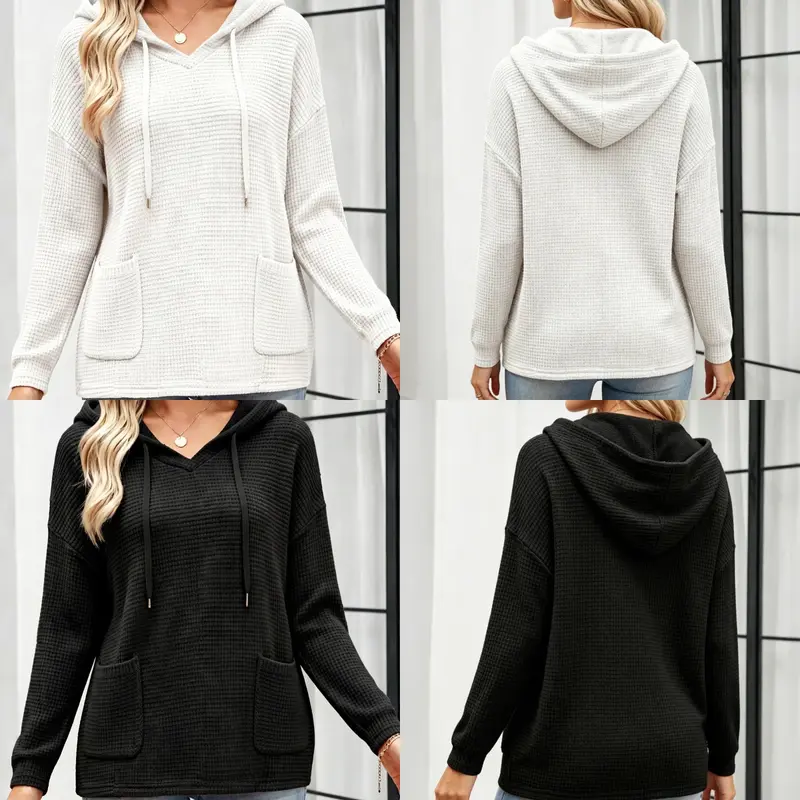 Kapuzenpullover Strick-Top für Damen