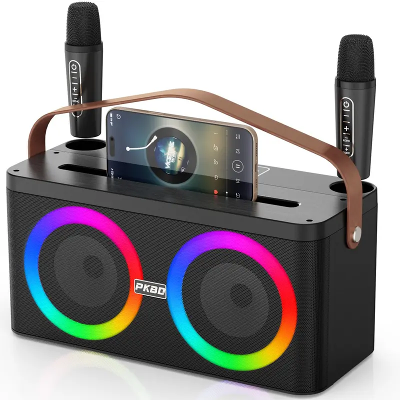 Karaoke-Maschine mit Bluetooth und 2 Mikrofonen