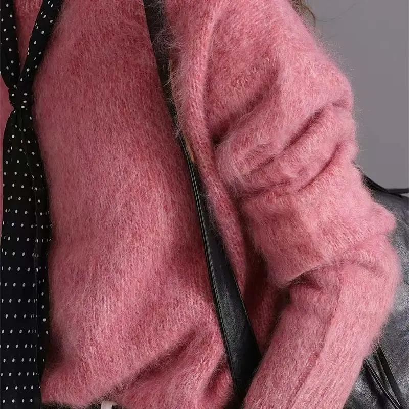 Kaschmir-Wollpullover mit Rundhals